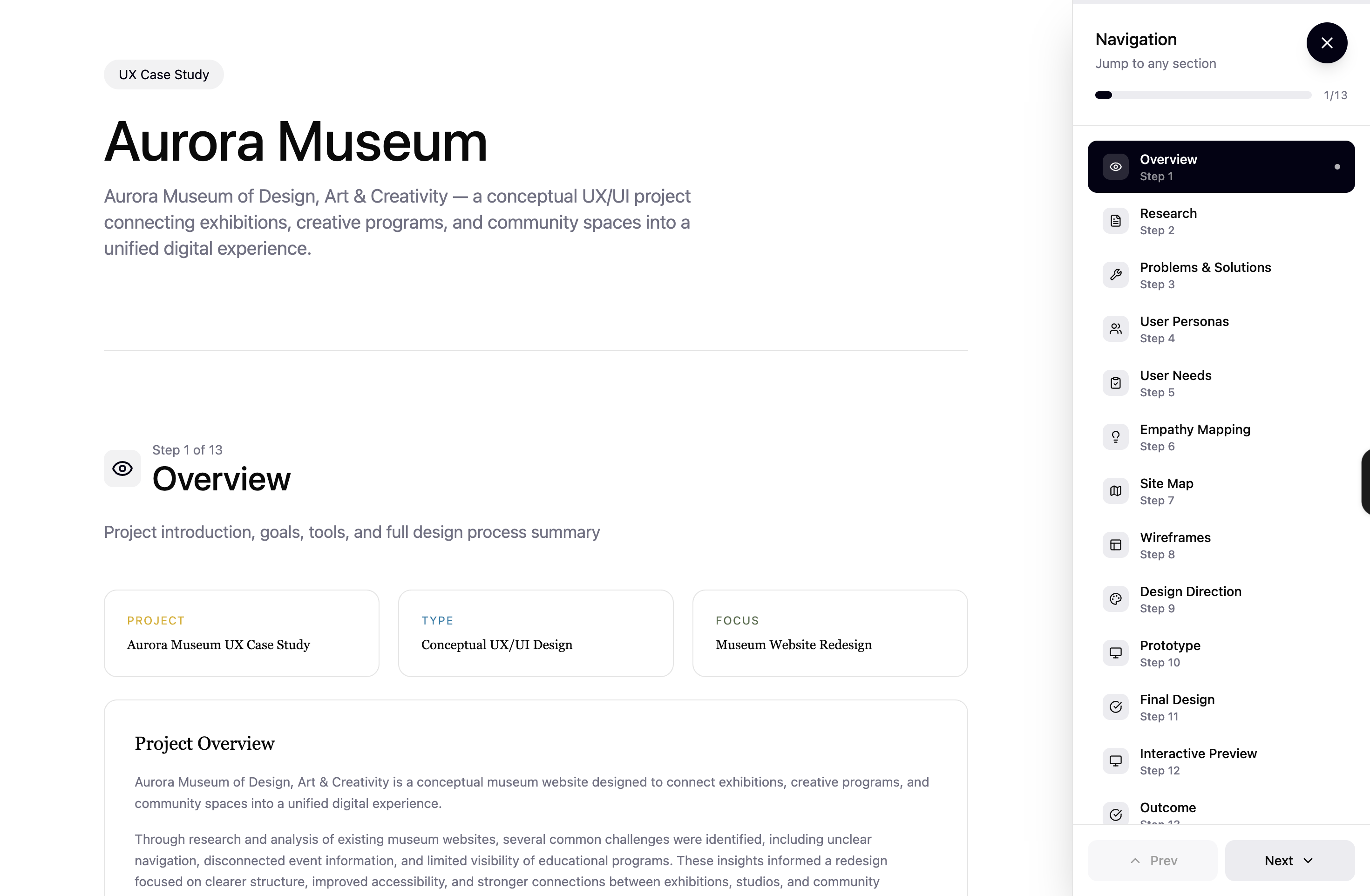 Aurora Museum UX Case Study preview