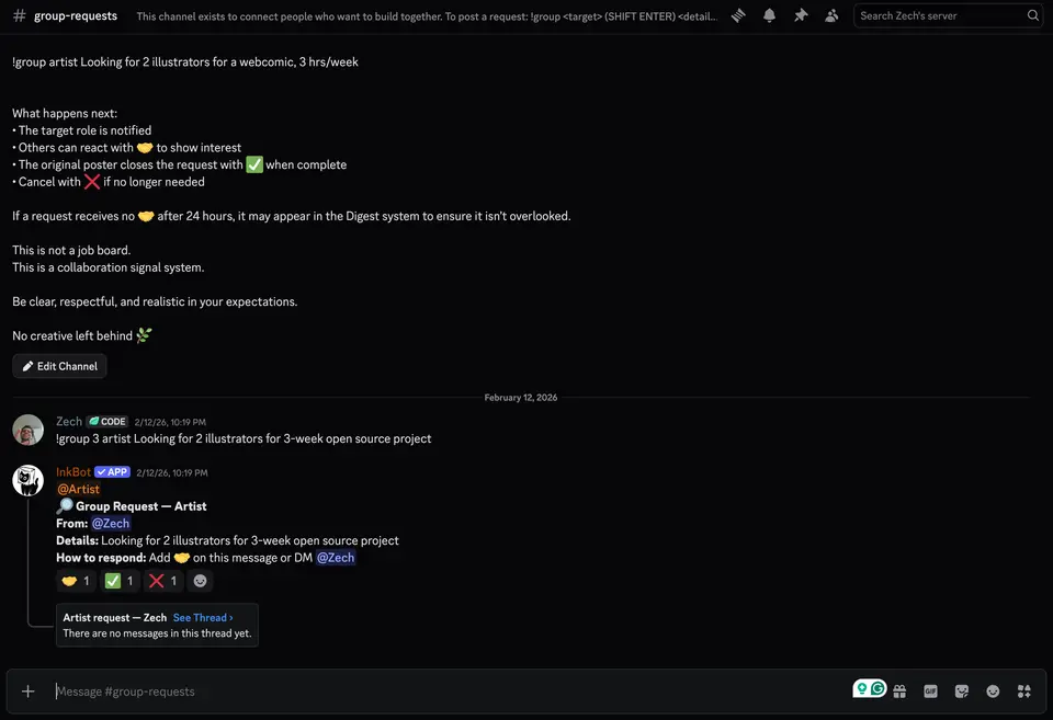 InkBot Discord Bot preview